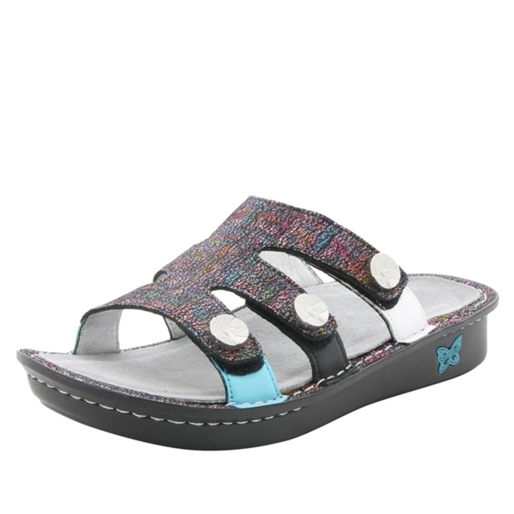 Alegria Venice Chirpy Multi Three-Strap Slide-On … - image 1